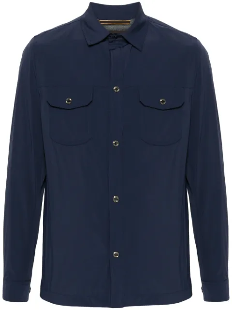 Moorer long-sleeve shirt jacket Blue ATLASKN