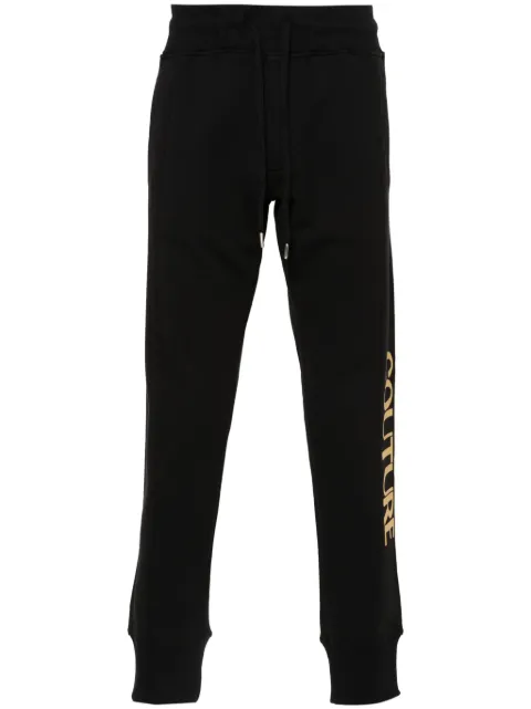 Versace Jeans Couture logo-print cotton track pants Black 76GAAT00CF01T
