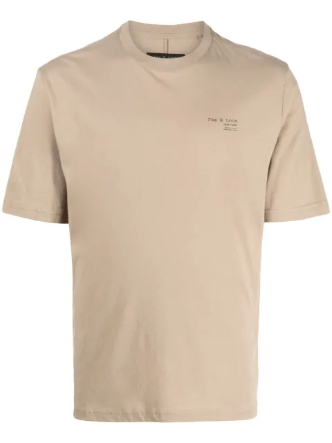 rag & bone logo-print T-shirt Brown MBC23HT036J636