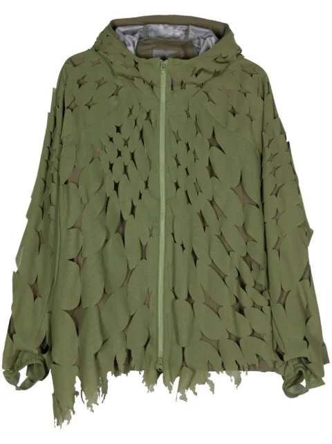 Post Archive Faction cut-out detail hooded jacket Green 51OTLGN