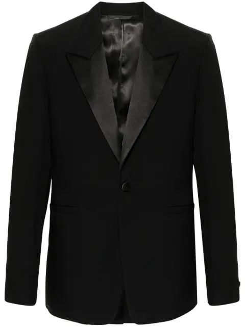 Givenchy peak-lapel single-breasted wool blazer Black BM30EW14DL