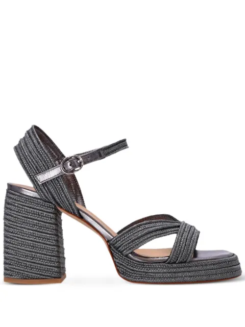 Castañer Valle metallic-finish espadrilles Silver 023116105
