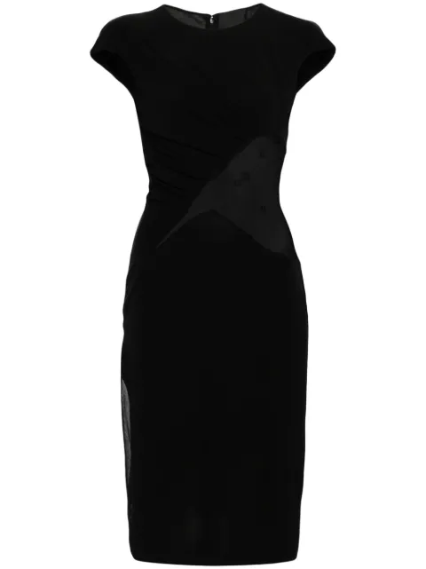 Givenchy panelled crepe midi dress Black BW21WS30XH