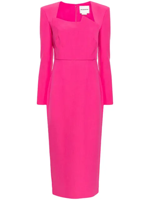 Roland Mouret long-sleeve crepe midi dress Pink RS24040MP