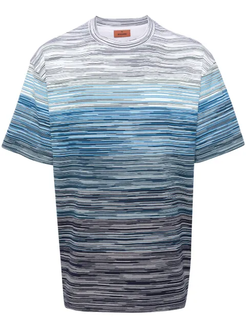 Missoni striped cotton T-shirt Blue US24SL0JBJ00E5
