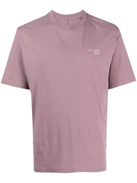 rag & bone 425 logo-print cotton T-shirt Purple MBC23HT036J636