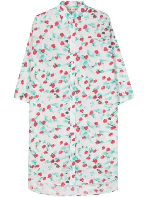 Marni reverie-print cotton shirtdress White ABMA1159A0UTC325