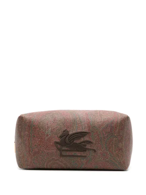 ETRO Pegaso-embroidered paisley-print wash bag Brown MP2C0004AA012
