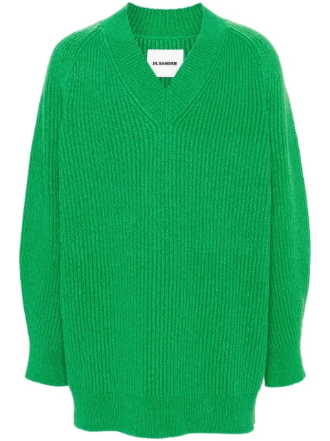 Jil Sander ribbed knit jumper Green J22GP0192J14698