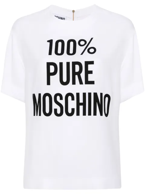 Moschino slogan-print T-shirt White J02150533