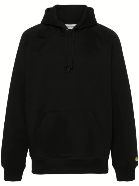 Carhartt WIP logo-print cotton-blend hoodie Black I033661