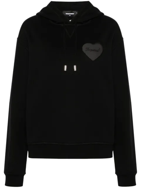 DSQUARED2 rhinestone-embellished logo hoodie Black S75GU0519S25551