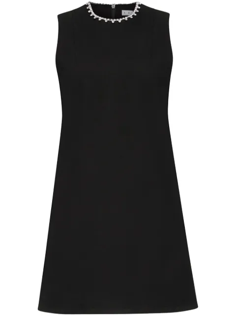 AREA crystal-embellished heart mini dress Black 0000D07184