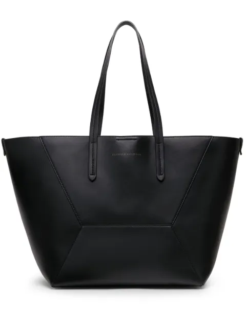 Brunello Cucinelli BC Duo leather tote bag Black MBHED2571C101
