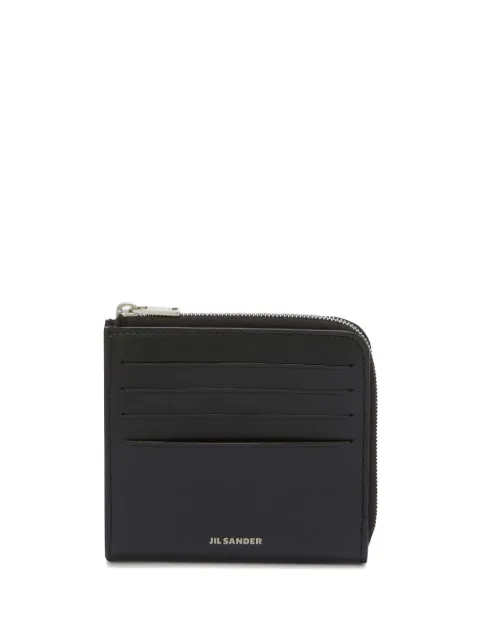 Jil Sander logo-embossed leather card slot wallet Black J25VL0007P5713