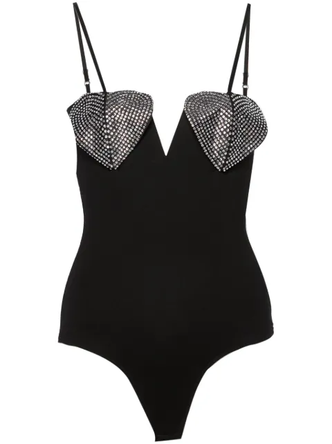 NISSA crystal-embellished bodysuit Black BODYS14473