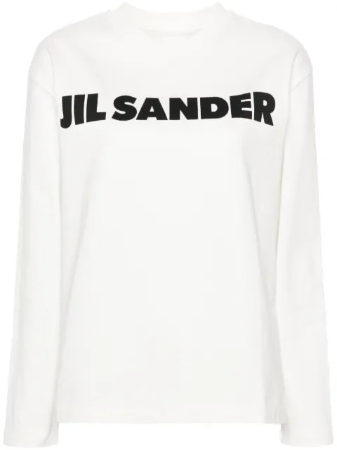 Jil Sander logo-print cotton sweatshirt Neutrals J02GC0107J45148