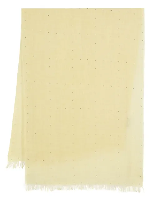 Fabiana Filippi stud-detail poplin scarf Yellow SAD274A825H1530000