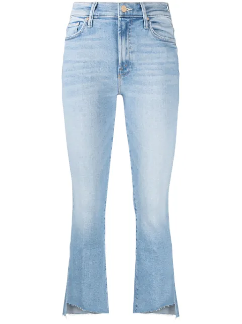 MOTHER Insider high-rise cropped jeans Blue 11571008THEINSIDER