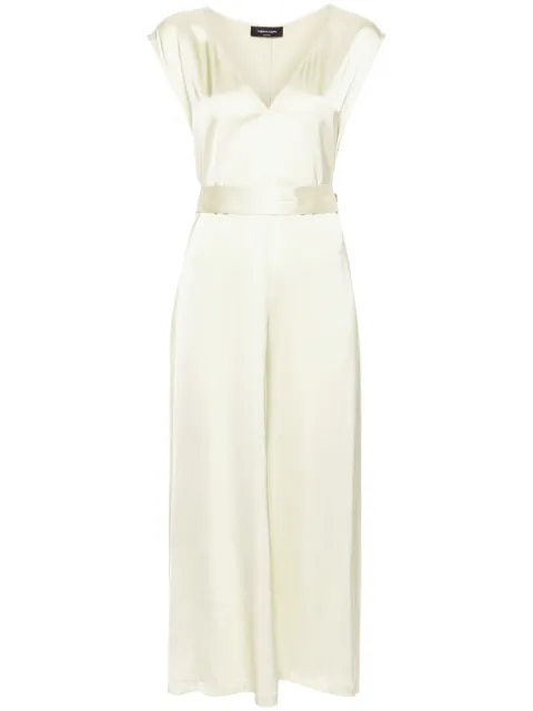 Fabiana Filippi belted satin midi dress Green ABD264F138D6230000