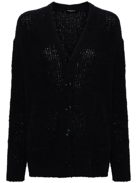 Fabiana Filippi V-neck bouclé-knit cardigan Blue MAD264F093I8630000