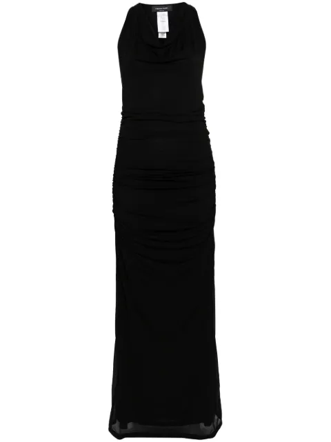 Fabiana Filippi draped-collar sleeveless dress Black ABD264F135D6400000