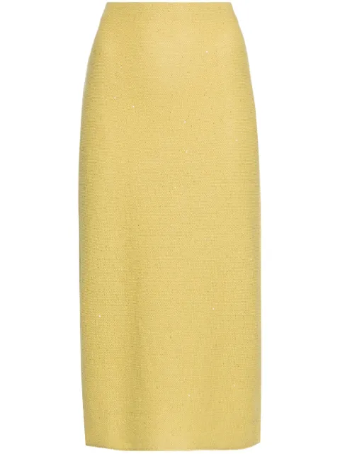 Fabiana Filippi sequin-embellished pencil skirt Green GND274F712D2730000