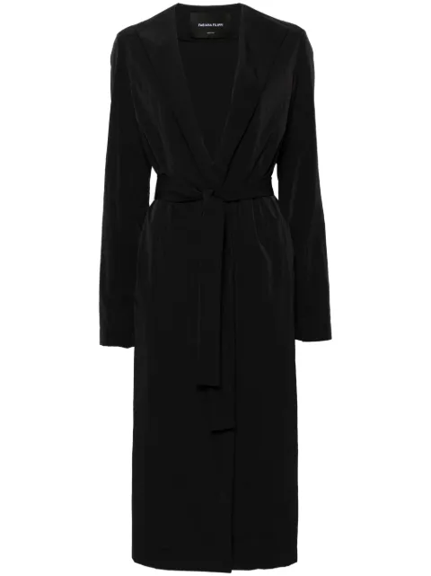 Fabiana Filippi open-front crinkled parka coat Black CTD274F758D6420000