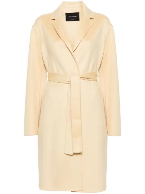 Fabiana Filippi belted cashmere long coat Yellow CTD264F173I904M019