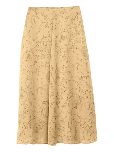 Fabiana Filippi floral-print midi skirt Yellow GND274F695H4560000