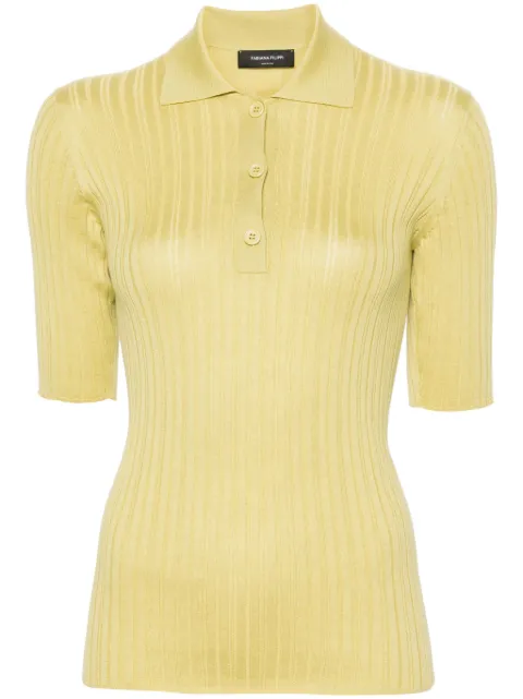 Fabiana Filippi ribbed-knit polo shirt Green MAD274F338N8210000