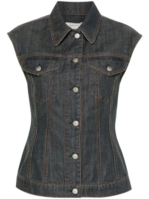 Fabiana Filippi button-up denim gilet Grey GCD274F511I8870000