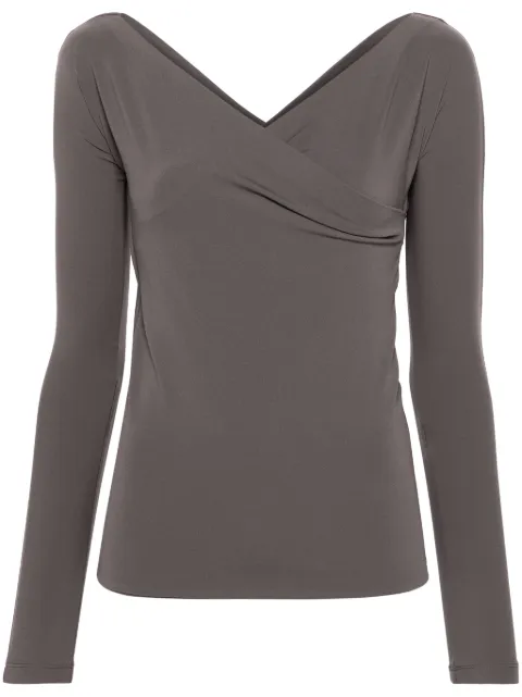 Fabiana Filippi asymmetric-neck layered blouse Grey JED274F426D6790000