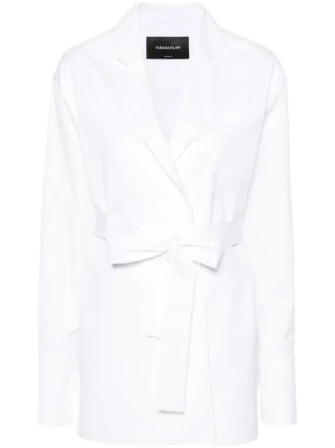 Fabiana Filippi wrap-design cotton shirt jacket White GCD274F543D6140000