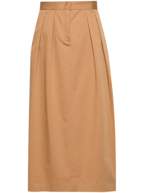 Fabiana Filippi pleat-detailing maxi skirt Brown GND274F703H4630000