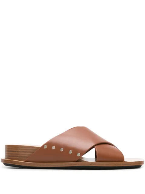 Fabiana Filippi stud-detailed leather slides Brown ASD264A808I3460000