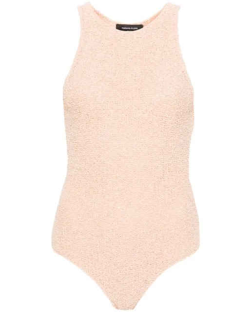 Fabiana Filippi halterneck bouclé-knit bodysuit Orange MAD264F083I8630000