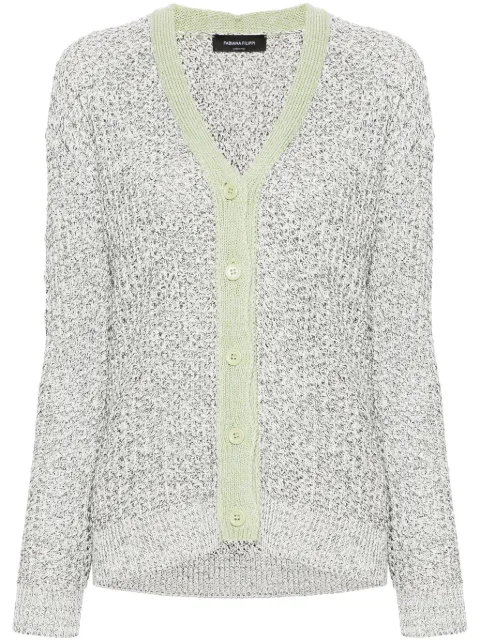 Fabiana Filippi contrasting-trim open-knit cardigan White MAD274F560H4260000