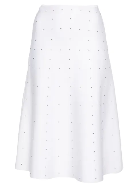 Fabiana Filippi studded knitted midi skirt Neutrals GND274F679H4920000