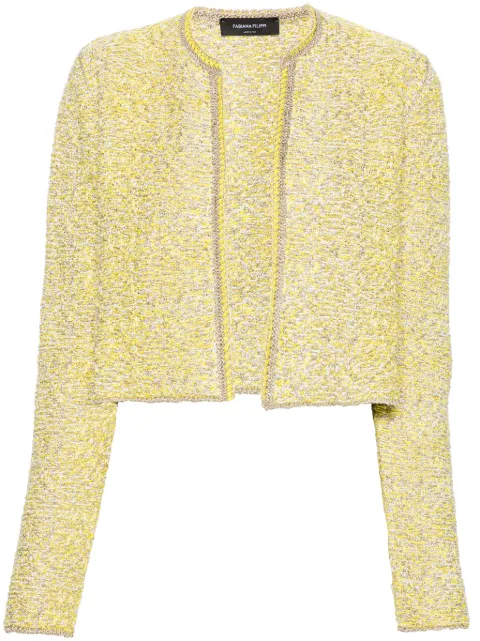 Fabiana Filippi marl-knit open-front cardigan Yellow MAD274F411H4890000