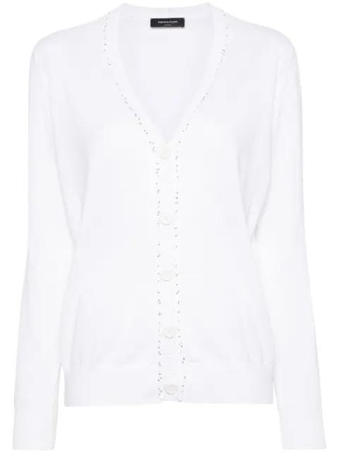 Fabiana Filippi sequin-detail cotton cardigan White MAD274F359H4960000