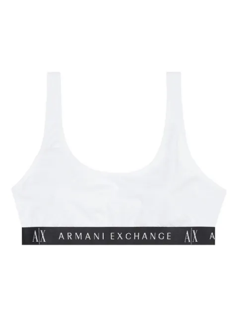 Armani Exchange logo-band bralette White 947029CC502