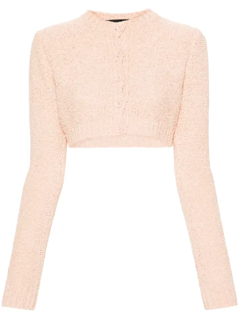 Fabiana Filippi bouclé cropped cardigan Orange MAD264F073I8630000
