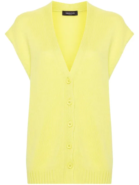 Fabiana Filippi V-neck cashmere vest Green MAD264F039N9000000