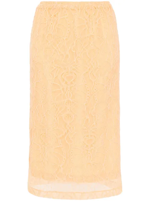 Fabiana Filippi mesh-design skirt Orange GND274F292D6840000
