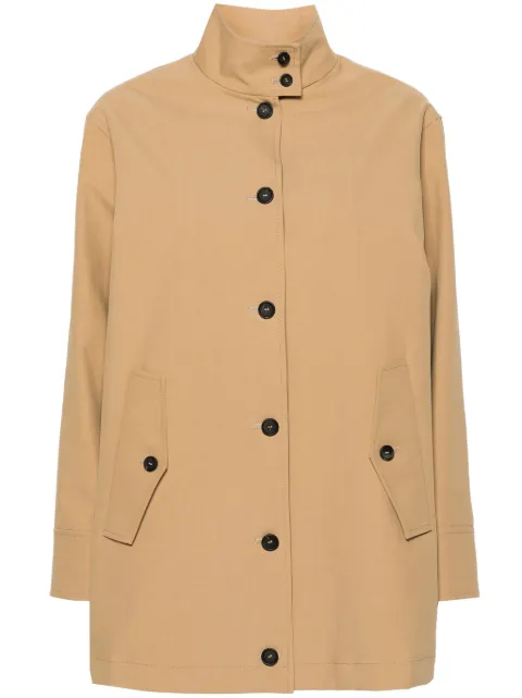 Fabiana Filippi high-neck single-breasted coat Brown CTD264F196I9050000