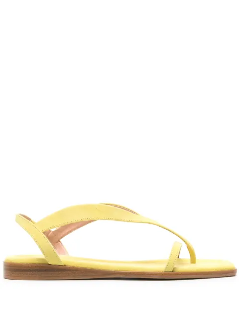 Fabiana Filippi slingback suede flat sandals Yellow ASD264A810I3210000