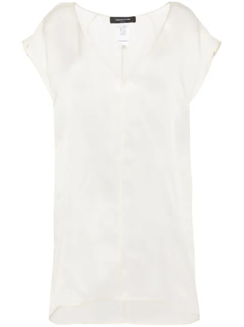 Fabiana Filippi semi-sheer silk blouse Neutrals TPD274F225V6910000