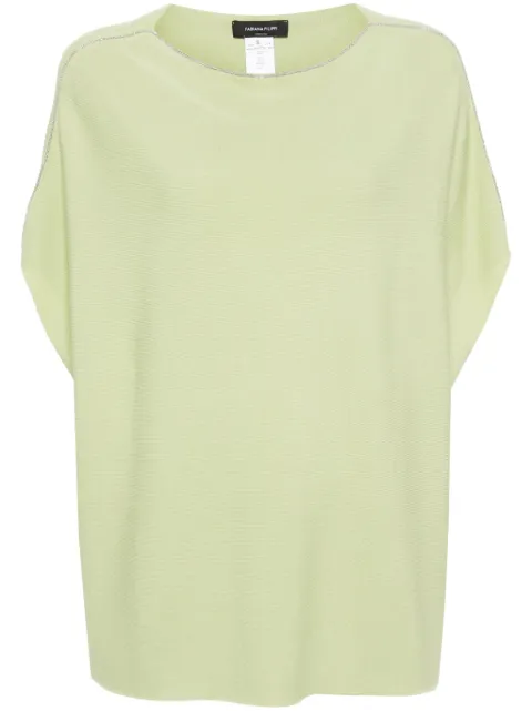 Fabiana Filippi beaded-trim sleeveless sweater Green MAD274F410D2900000