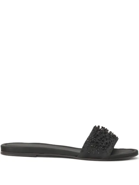 Fabiana Filippi bead-embellishments flat sandals Black ASD274A935H1390000